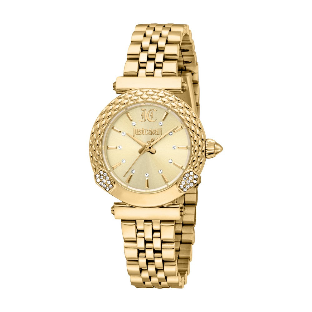 Just Cavalli Women’s Gold Watch with Champagne Dial – Paris Gallery Qatar