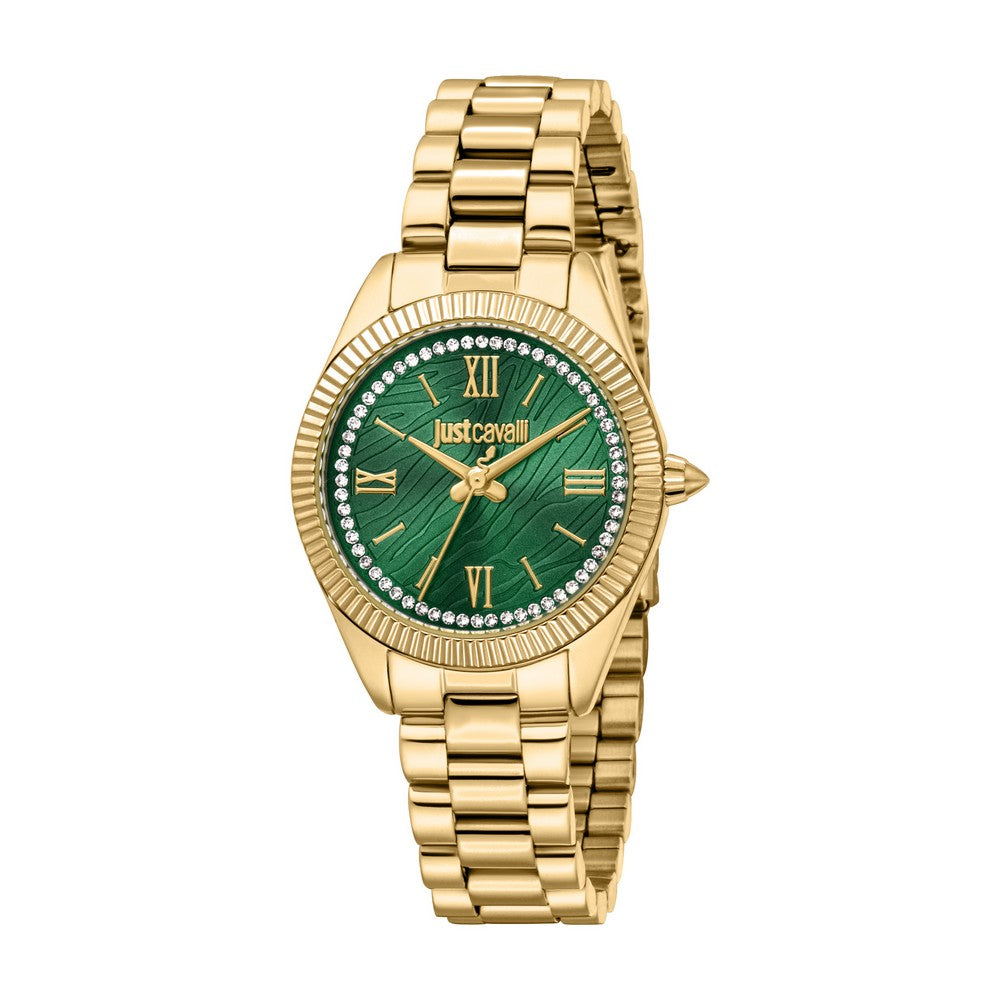 Just Cavalli Women’s Gold Watch with Green Dial – Paris Gallery Qatar Main image