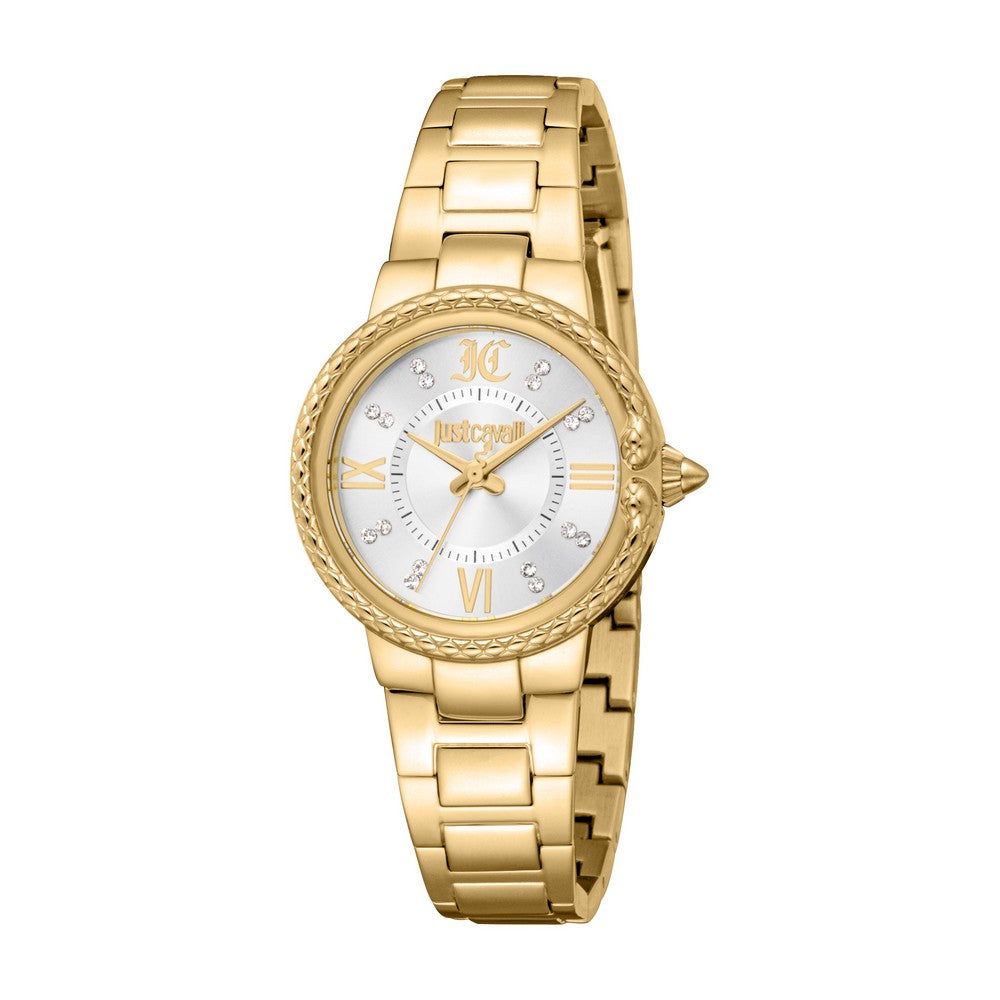 Just Cavalli Women’s Gold Watch with Silver Dial – Paris Gallery Qatar