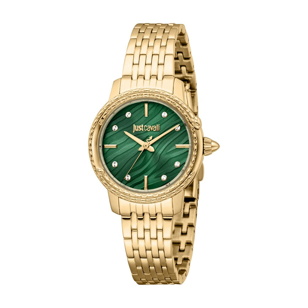 Just Cavalli Women’s Two-Tone Gold & Green Dial Watch – Paris Gallery Qatar