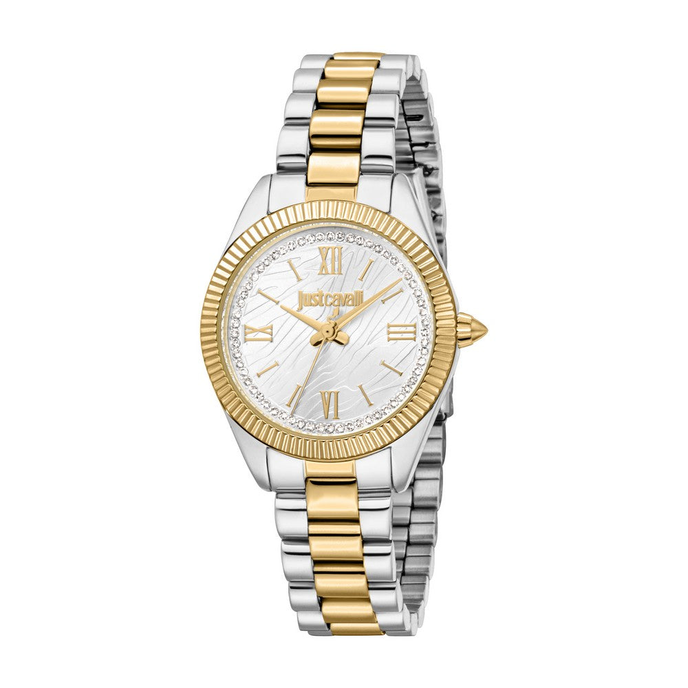 Just Cavalli Women’s Two-Tone Gold & Silver Dial Watch – Paris Gallery Qatar