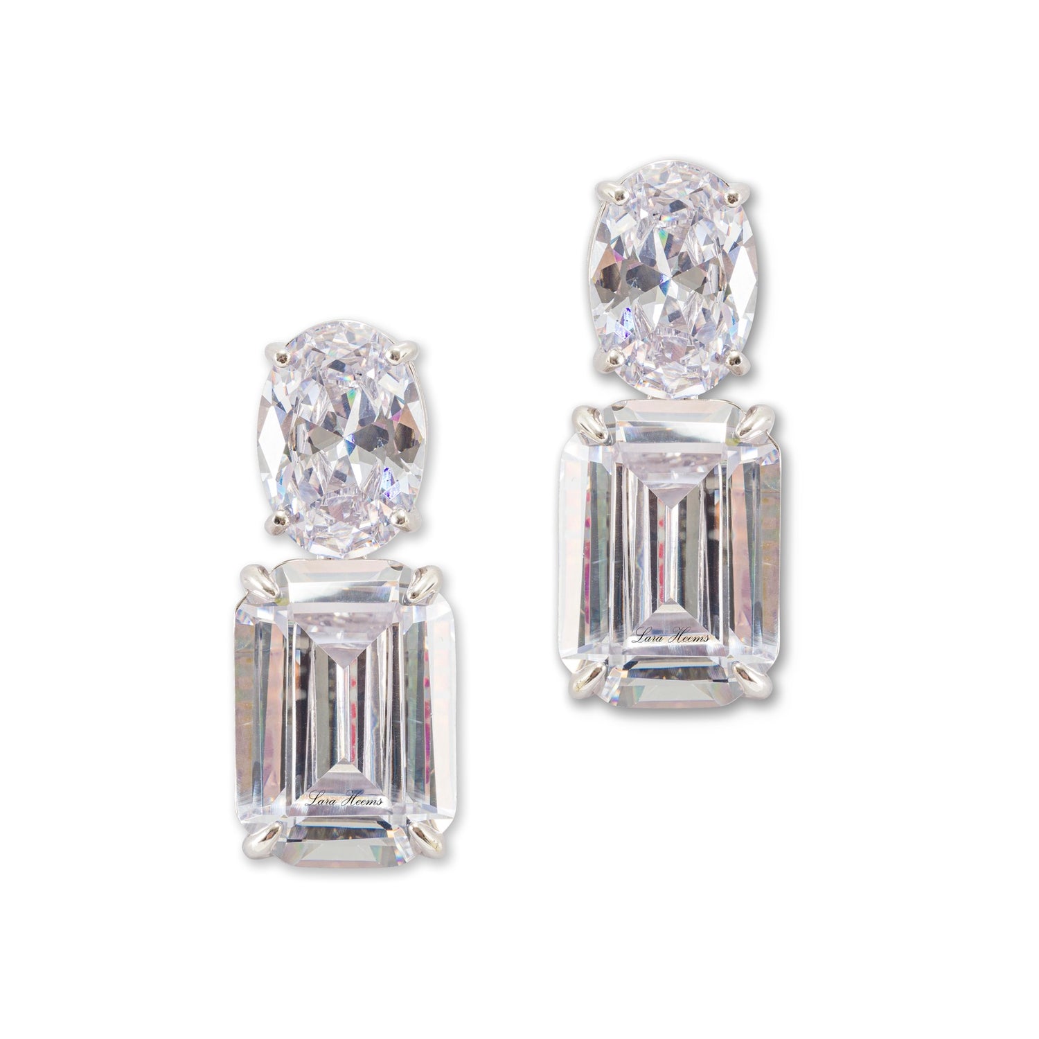 Lara Heems Amour Earrings White