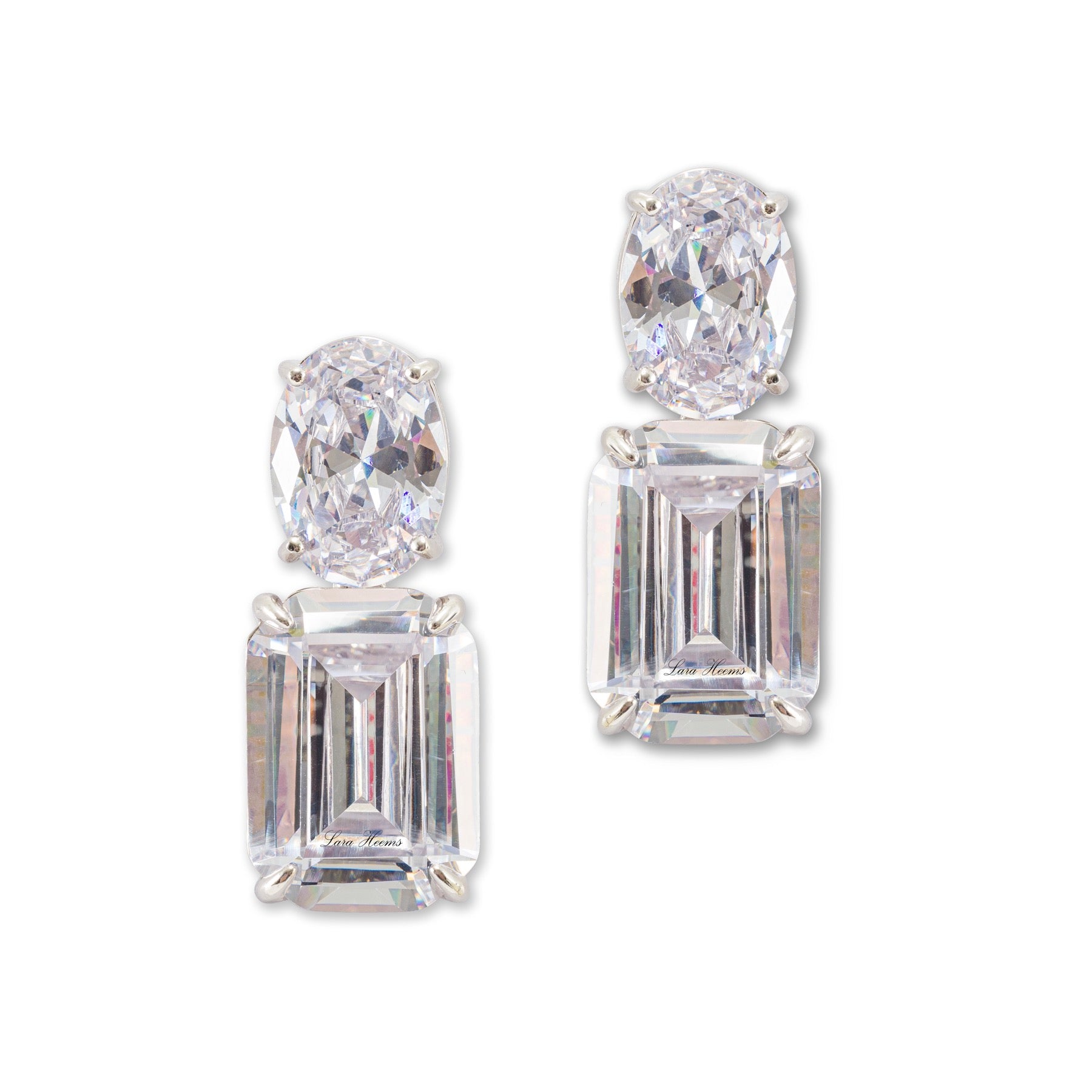 Lara Heems Amour Earrings in White – Elegant and chic women’s earrings at Paris Gallery Qatar