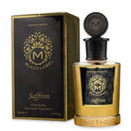 Monotheme Black Label Saffron Eau de Parfum 100ml in a black and gold bottle, available for online purchase at Paris Gallery Qatar