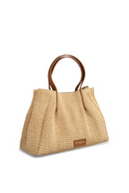 Piumelli Straw and Ruga Leather Bag – elegant straw and leather handbag at Paris Gallery Qatar
