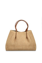 Piumelli Straw and Ruga Leather Bag – elegant straw and leather handbag at Paris Gallery Qatar