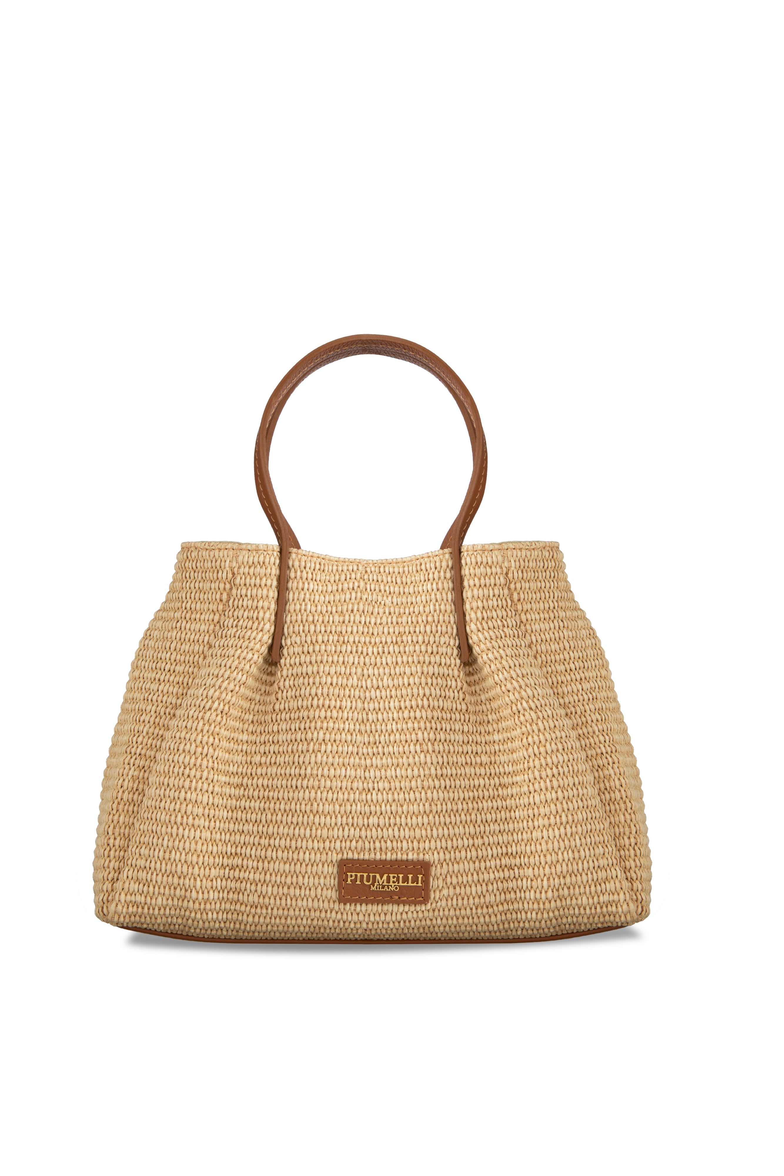 Piumelli Straw and Ruga Leather Bag – elegant straw and leather handbag at Paris Gallery Qatar