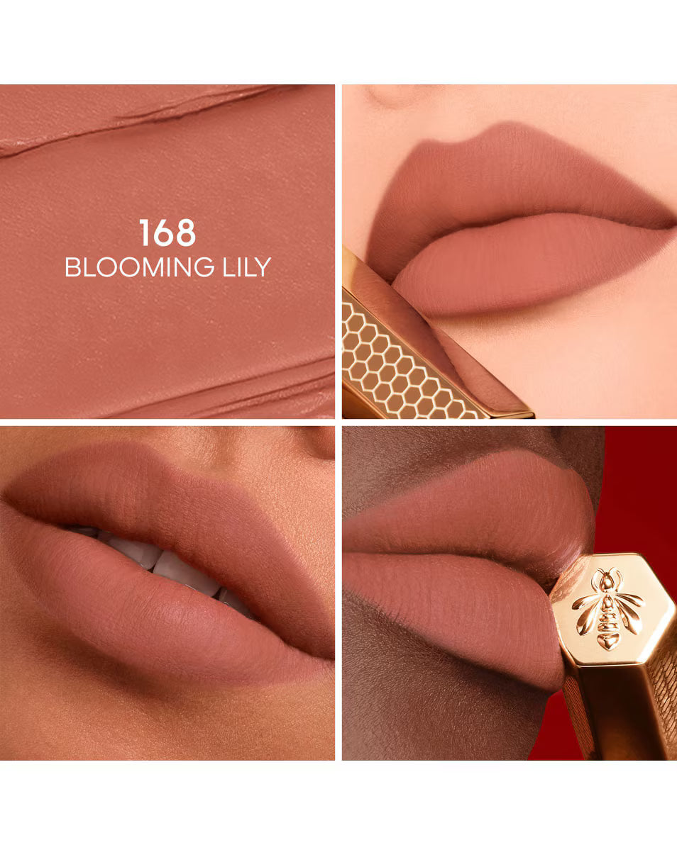 Guerlain Kisskiss Blur Matte Honey-Infused Intense Lipstick - 168 Blooming Lily