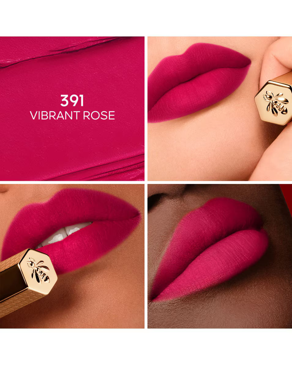 Guerlain Kisskiss Blur Matte Honey-Infused Intense Lipstick - 391 Vibrant Rose