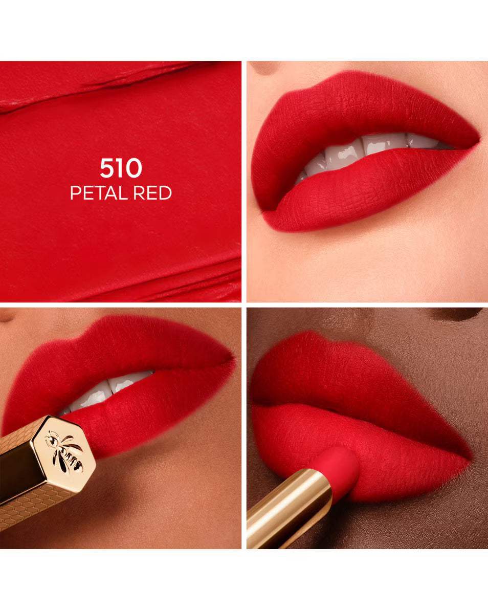 Guerlain Kisskiss Blur Matte Honey-Infused Intense Lipstick - 510 Petal Red