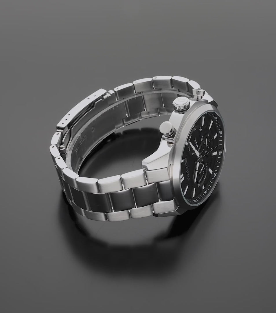 Police Rangy Gents Black Dial Stainless Steel Watch