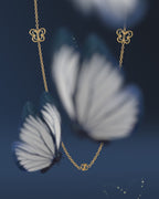 Saint Honoré Orsay Cut-Out Butterfly Gold-Plated Long Necklace