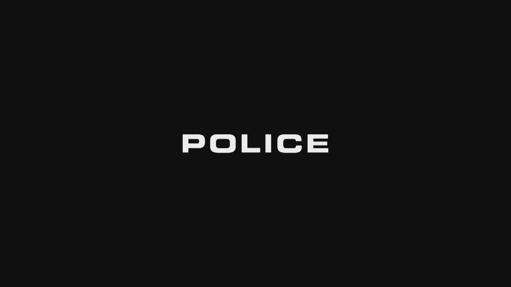 Police Steel Case, Black  Dial, Black Silicone