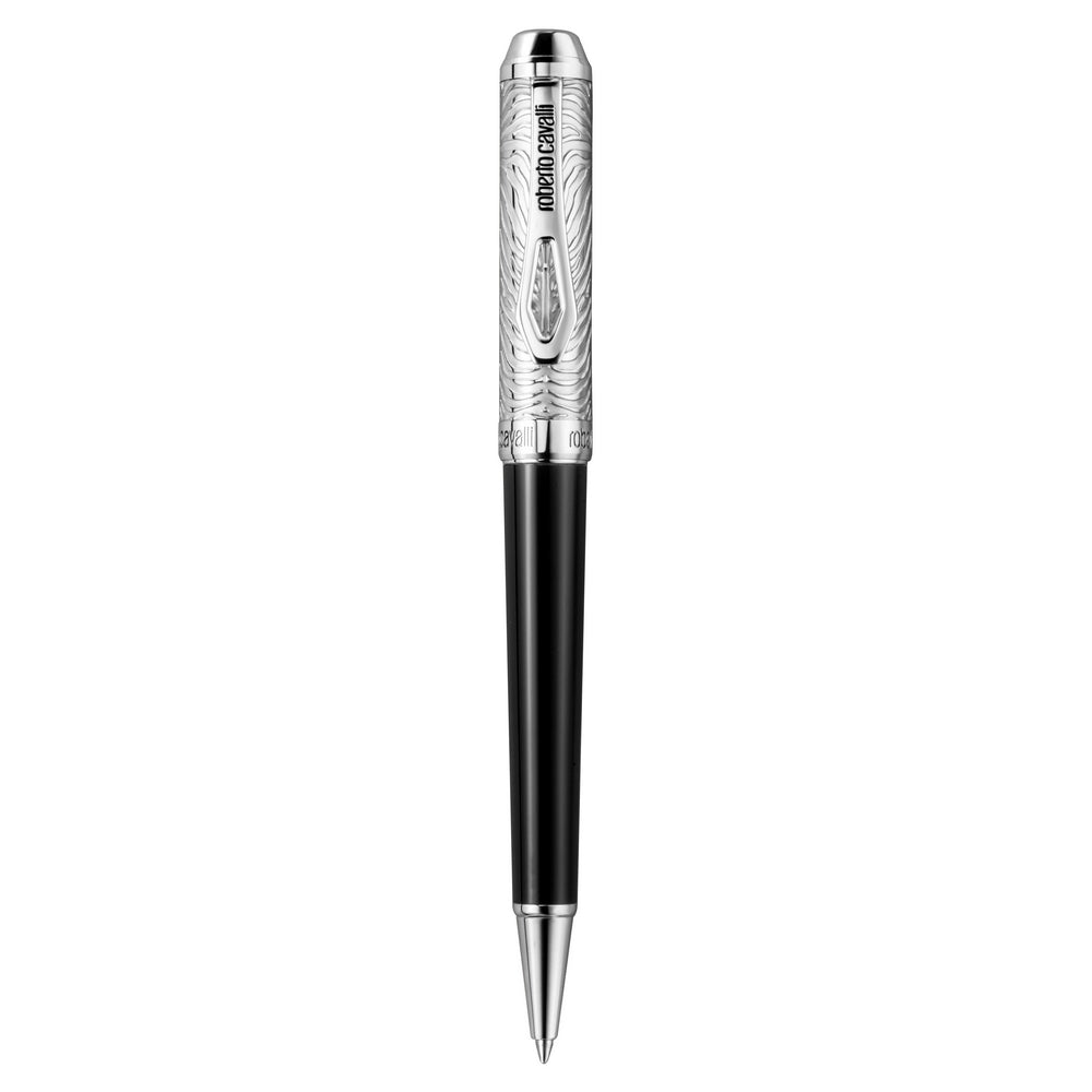 Roberto Cavalli Writing Instruments, Silver Color & Black Lacquer Roberto Cavalli Writing Instruments, Silver Color & Black Lacquer