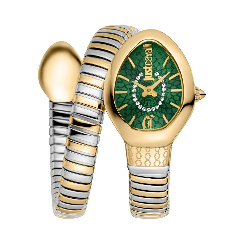 Roberto Cavalli Women’s Gold Watch with Green Dial – Paris Gallery Qatar