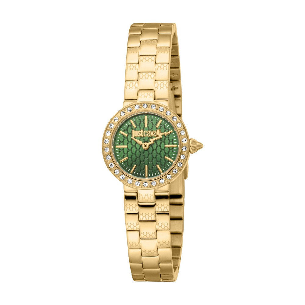 Roberto Cavalli Women’s Gold Watch with Green Dial – Paris Gallery Qatar