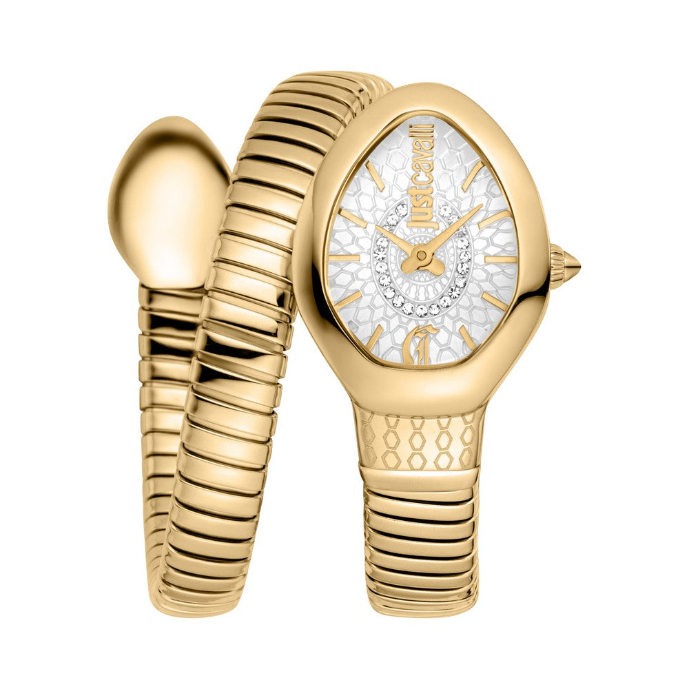 Roberto Cavalli Women’s Gold Silver Dial Watch – Paris Gallery Qatar