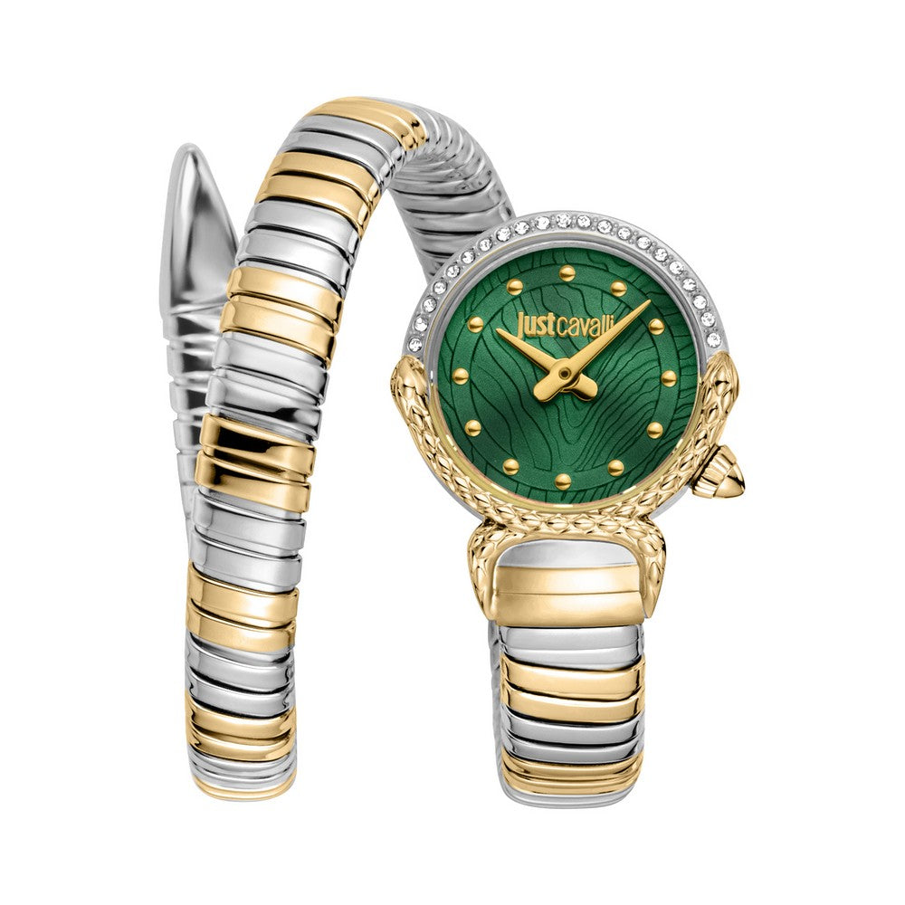 Roberto Cavalli Women’s Two-Tone Watch with Green Dial – Paris Gallery Qatar