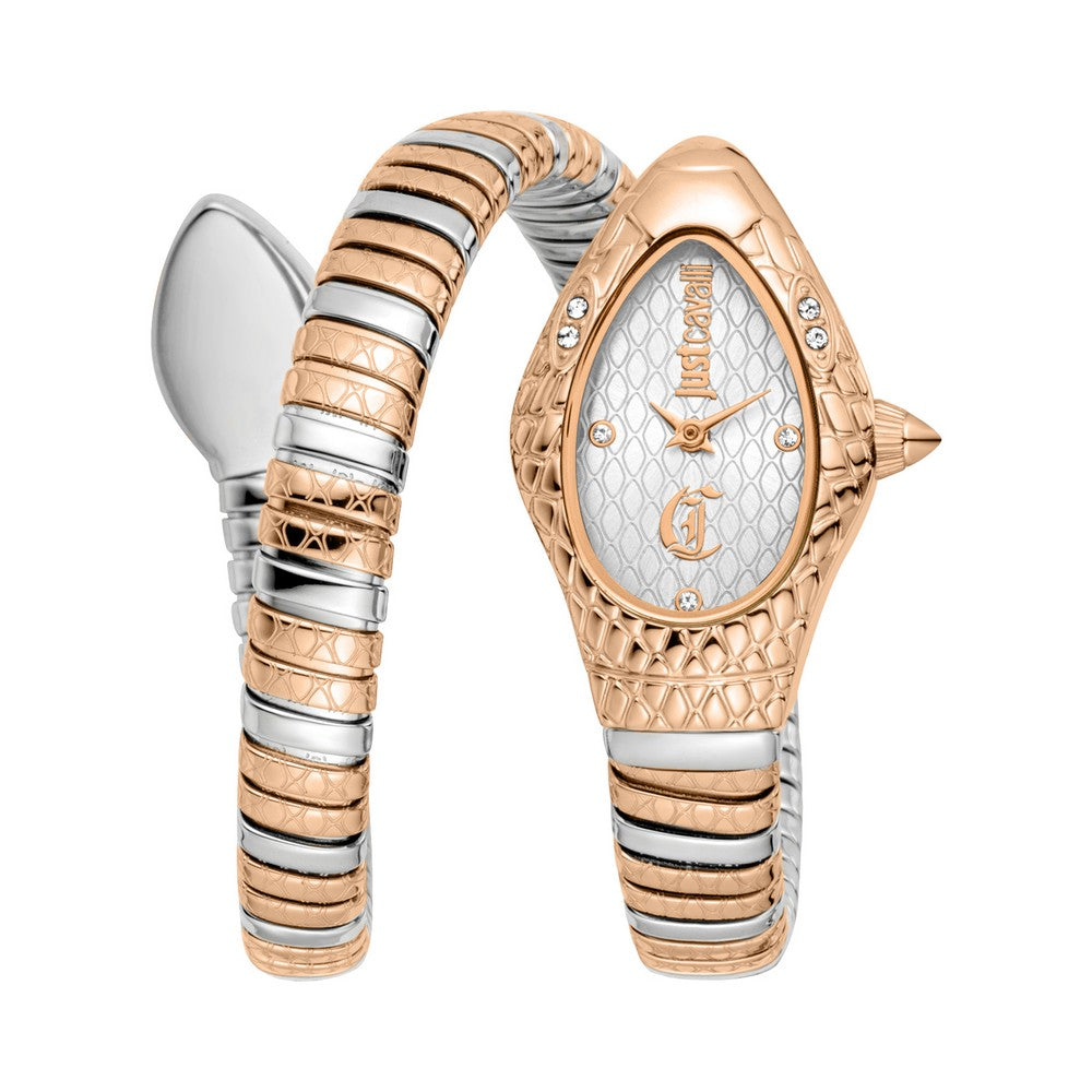 Roberto Cavalli Women’s Two-Tone Watch with Silver Dial – Paris Gallery Qatar