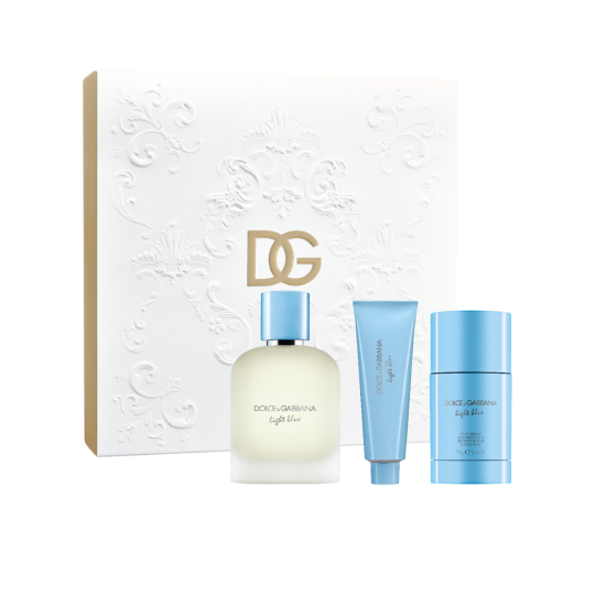 Dolce And Gabbana Light Blue Pour Homme EDT Gift Set with Shower Gel and Deodorant Shop the Latest Online at Paris Gallery Qatar