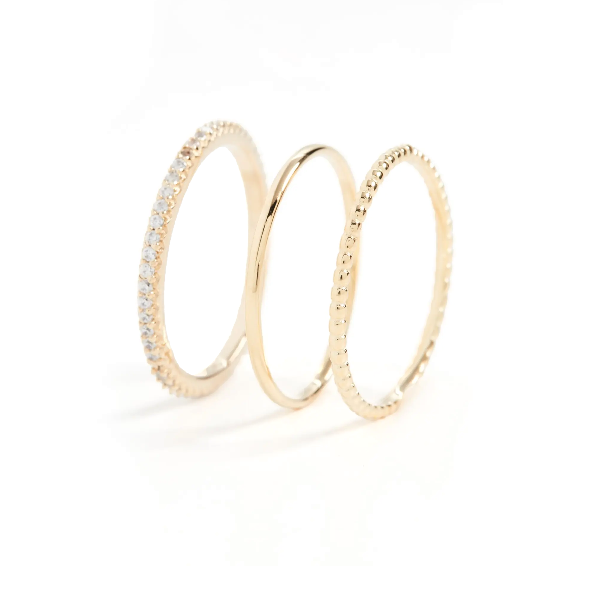 Shashi Aura Ring Set Gold 7 – elegant gold ring set at Paris Gallery Qatar