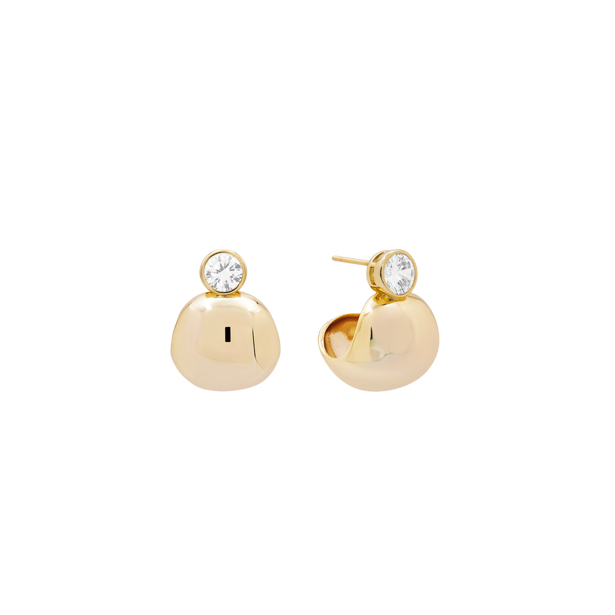 Shashi Bezel Gold Earring Gold Shashi Bezel Gold Earring Gold