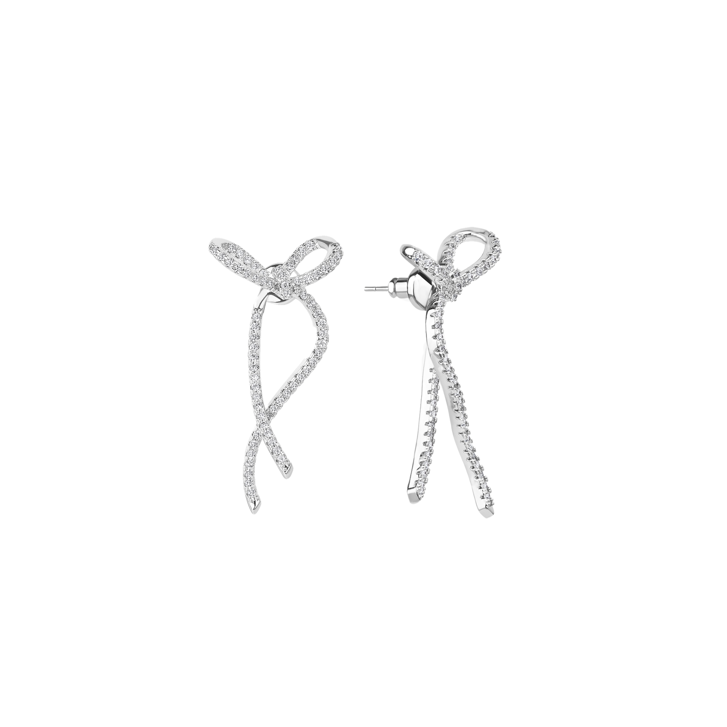 Shashi Caroline Bow Earring Silver Shashi Caroline Bow Earring Silver