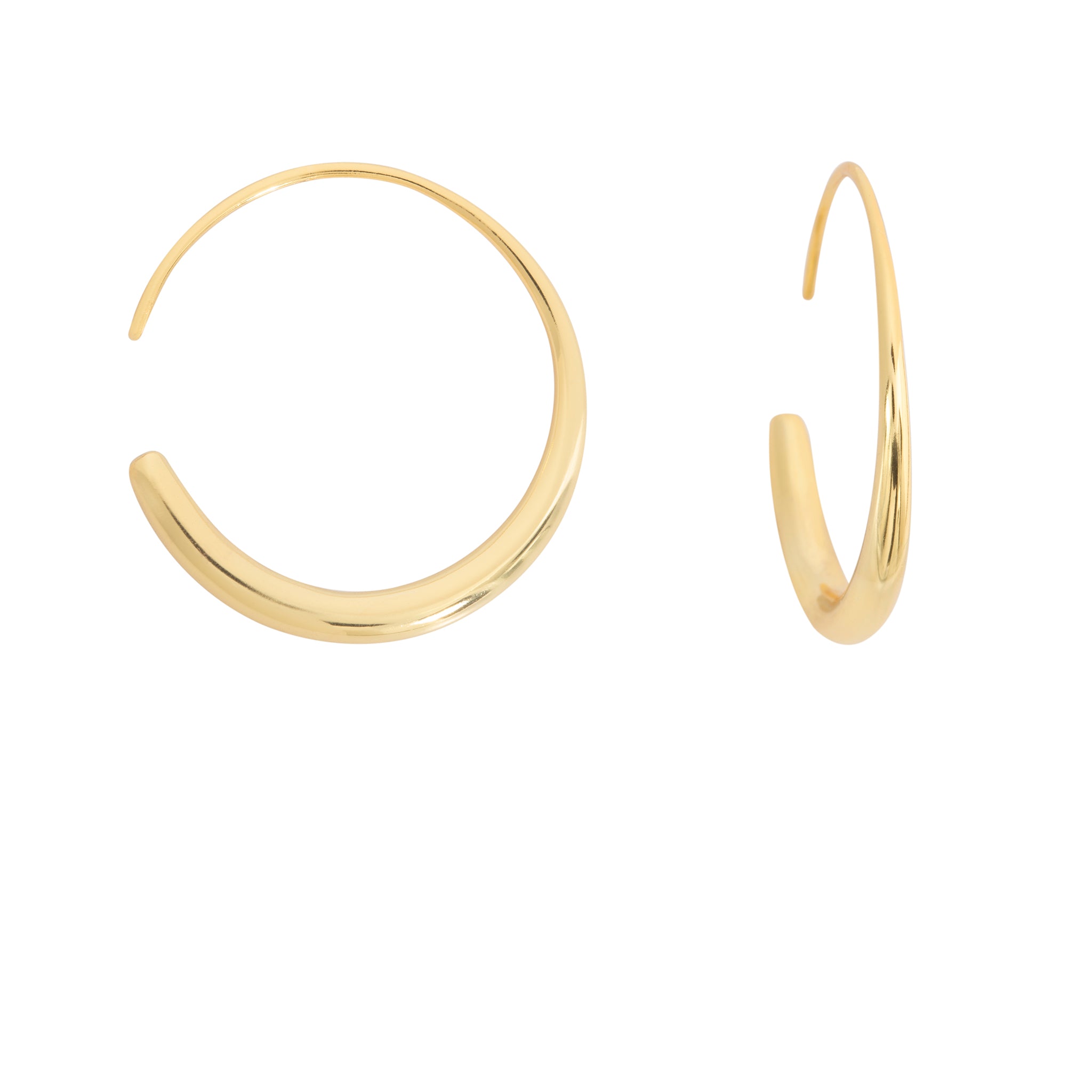 Shashi Dahlia Hoop Gold – elegant gold hoop earrings at Paris Gallery Qatar