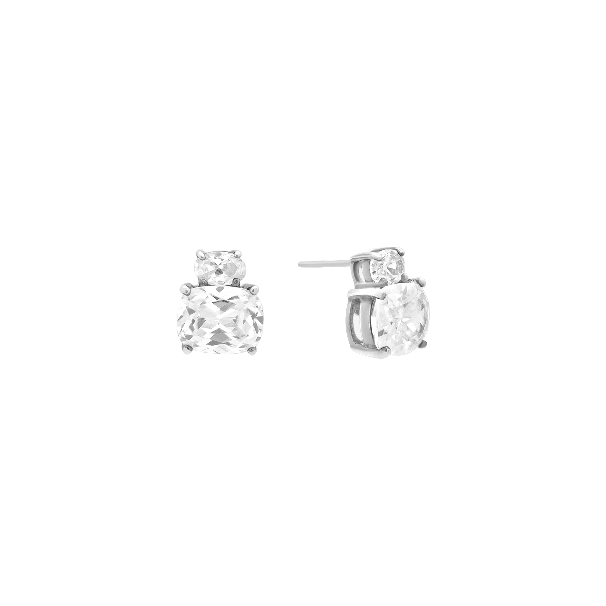 Shashi Esme Stud Earring Silver – modern minimalist silver studs at Paris Gallery Qatar