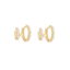 Shashi Katerina Double Gold – elegant double hoop gold earrings at Paris Gallery Qatar