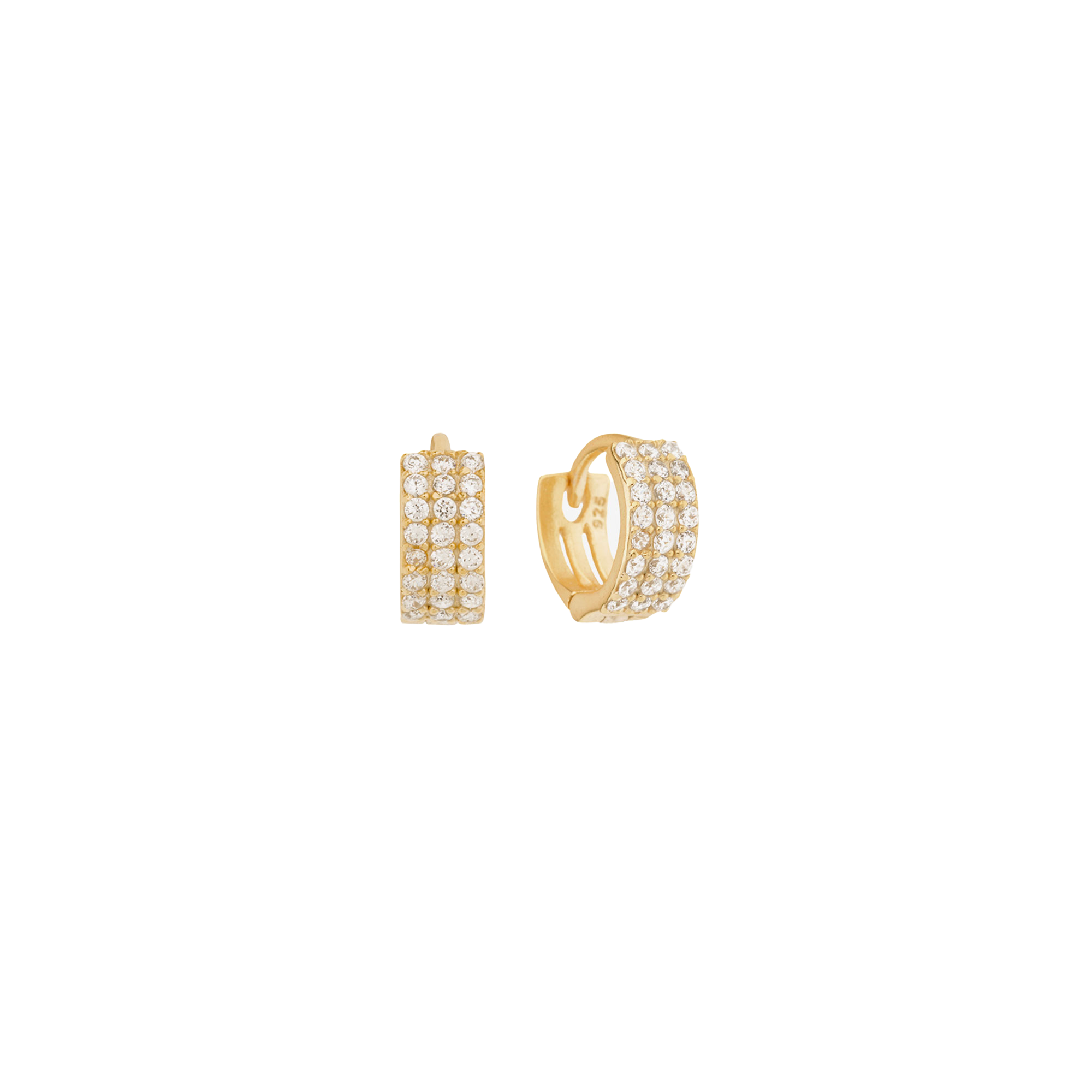 Shashi Lara Huggie Gold – stylish gold huggie earrings at Paris Gallery Qatar