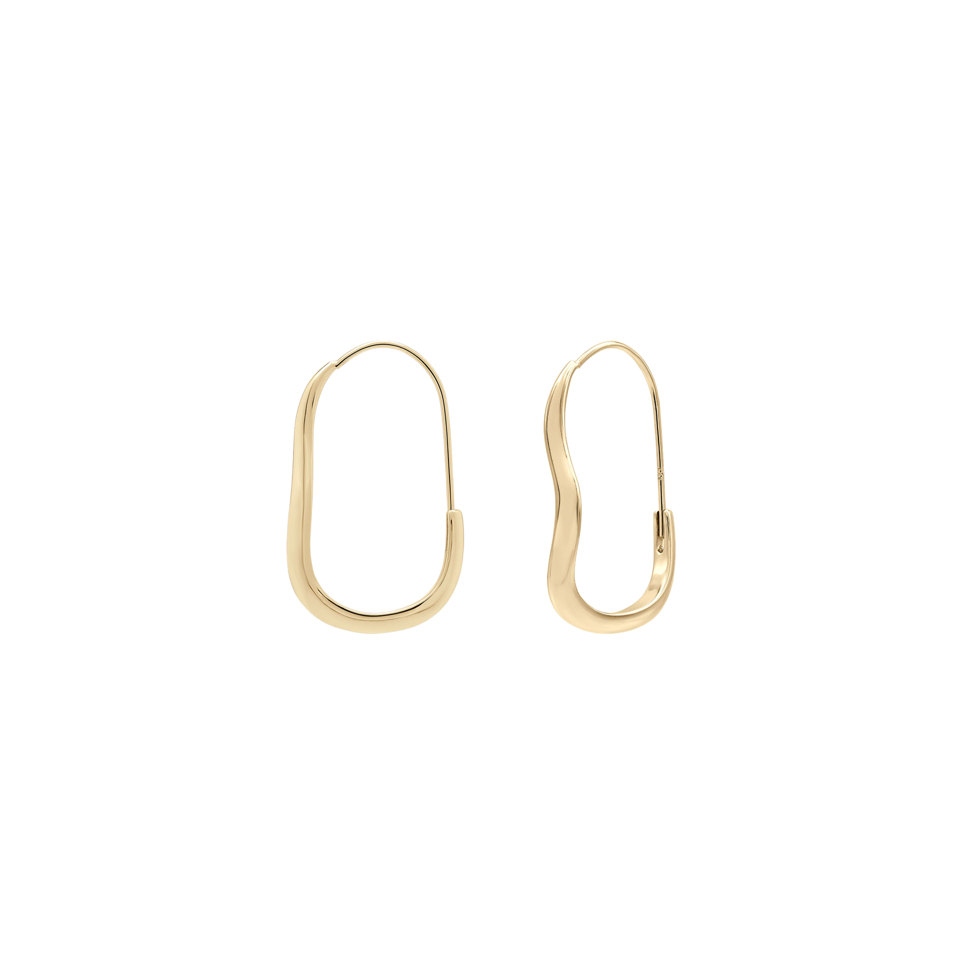 Shashi Mia Wave Hoop Gold – stylish wavy hoop earrings at Paris Gallery Qatar