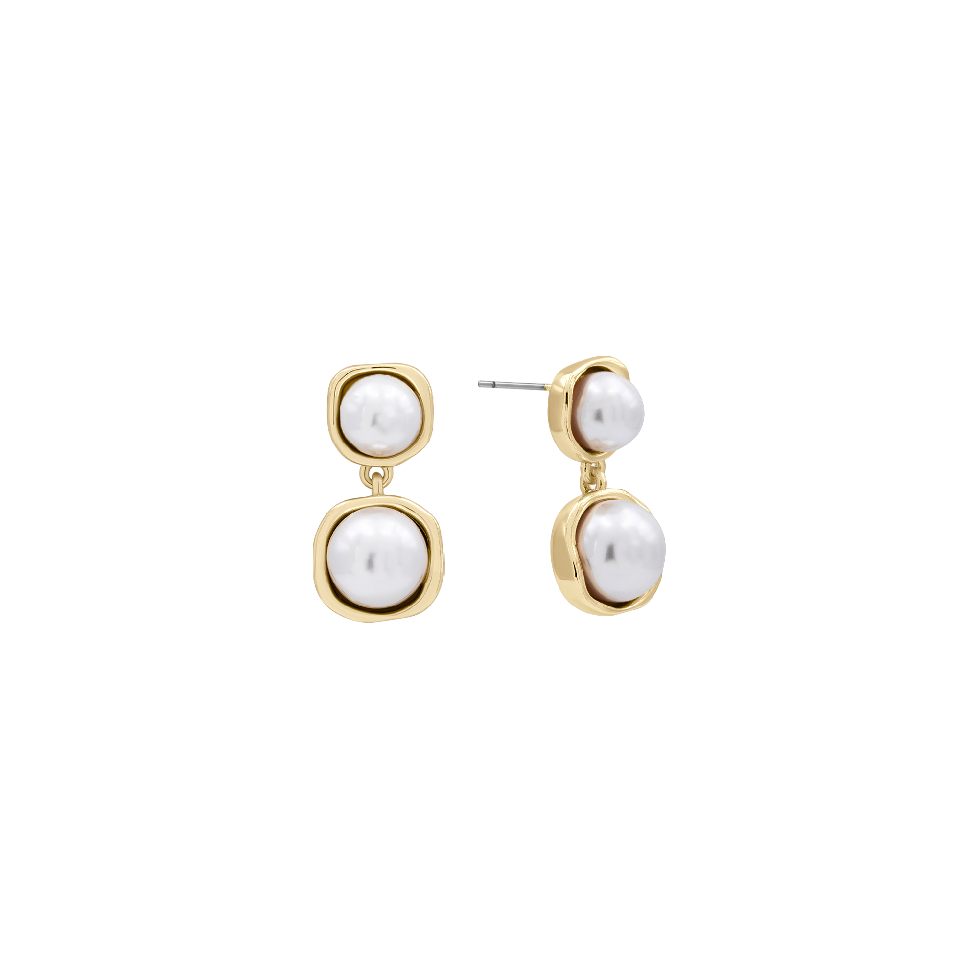 Shashi Noor Pearl Drop Gold/Pearl – elegant pearl drop earrings at Paris Gallery Qatar