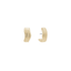 Shashi Odyssey Striated Hoop Earring Gold – elegant textured hoop earrings at Paris Gallery Qatar