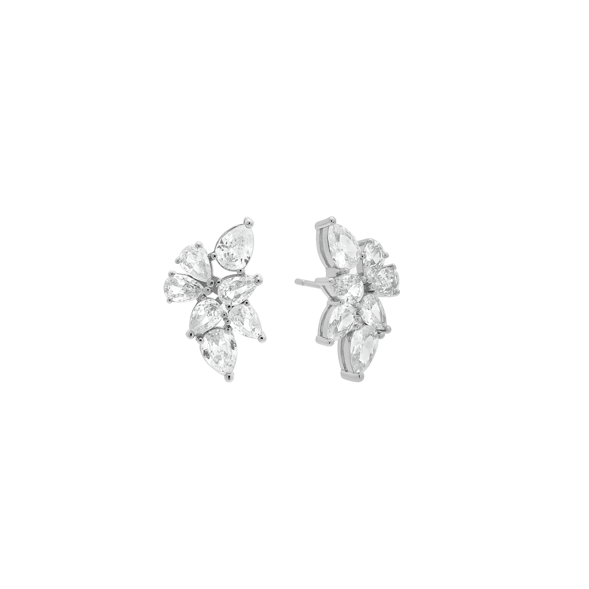 Shashi Petite Fallen Leaf Earring Silver – elegant silver leaf earrings at Paris Gallery Qatar