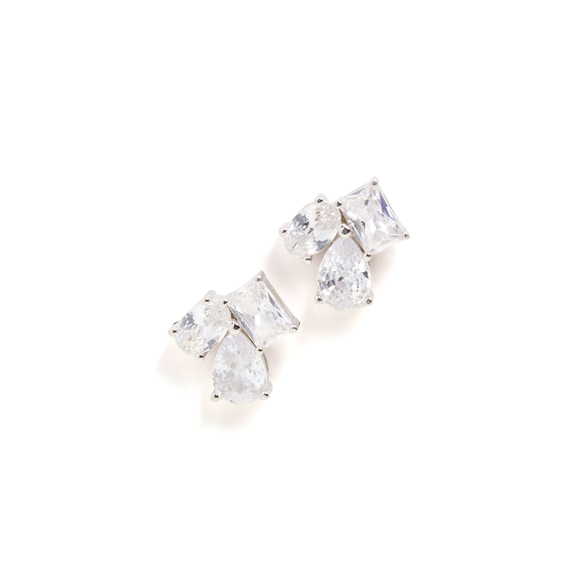 Shashi Pierre Stud Silver – sleek silver stud earrings at Paris Gallery Qatar
