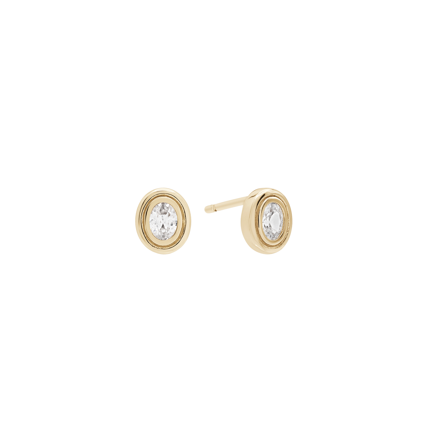Shashi Reagan Stud Earring Gold/Diamond Shashi Reagan Stud Earring Gold/Diamond