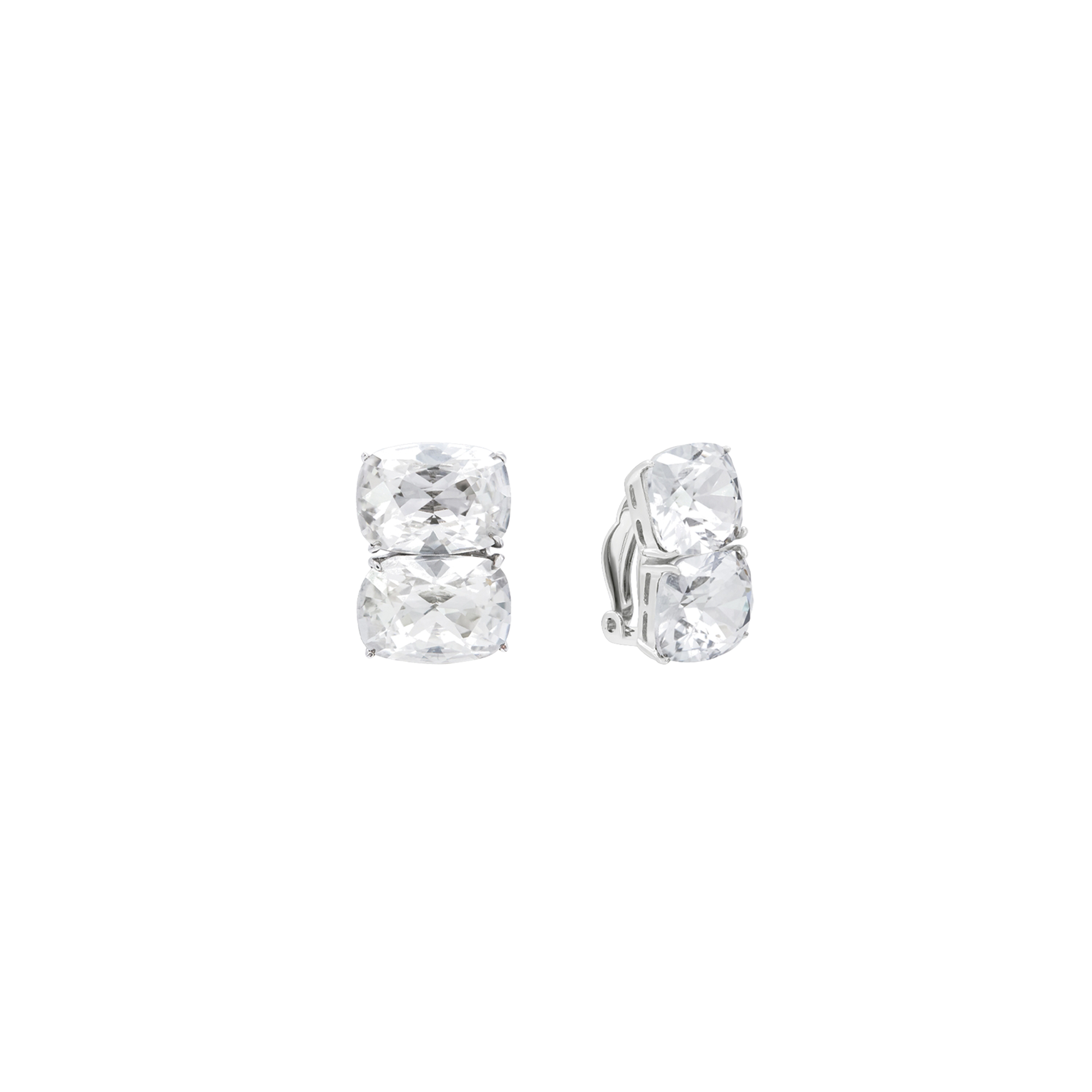 Shashi Ricky Diamond Stud Silver – elegant diamond-style silver studs at Paris Gallery Qatar