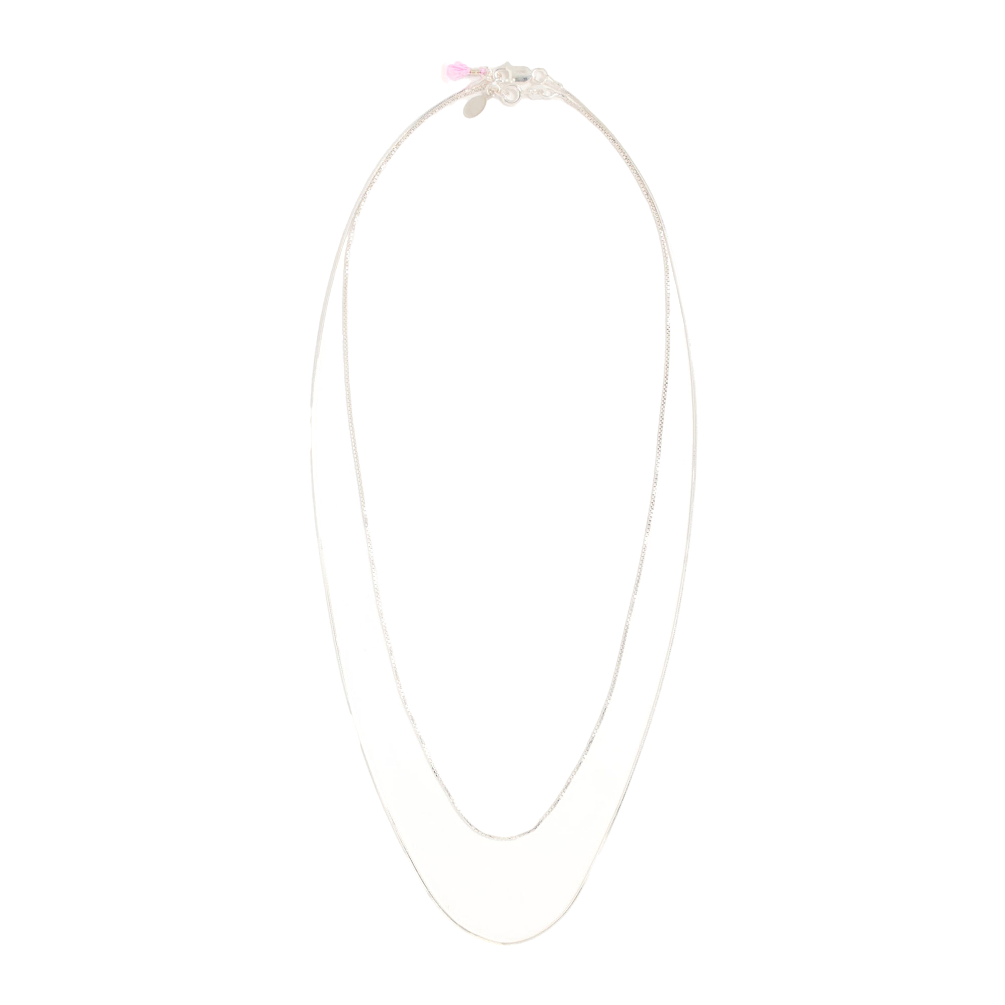 Shashi Silver Line Necklace – elegant silver necklace at Paris Gallery Qatar