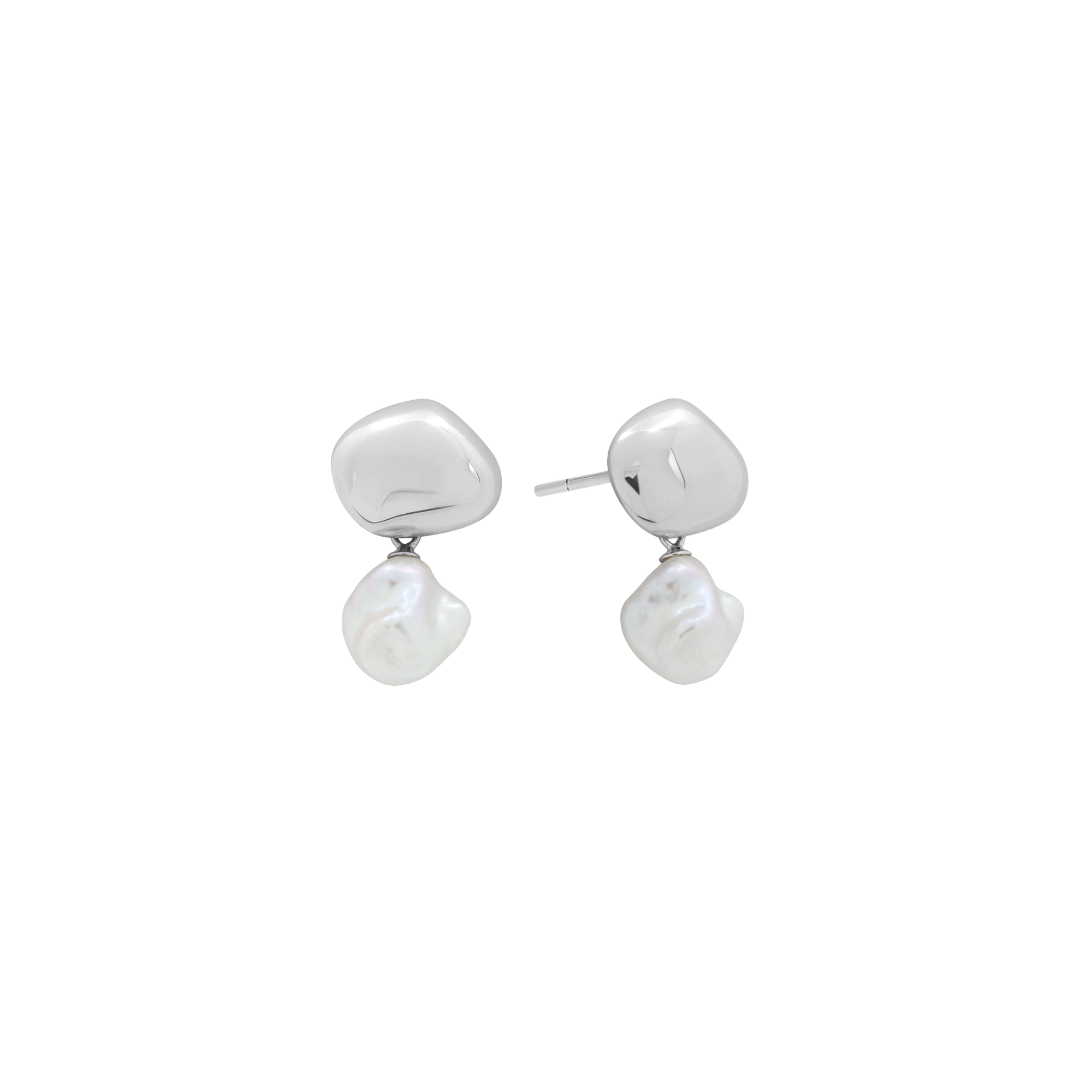 Shashi Silver Pearl Drop Earring Gold/Silver – elegant pearl drop earrings at Paris Gallery Qatar