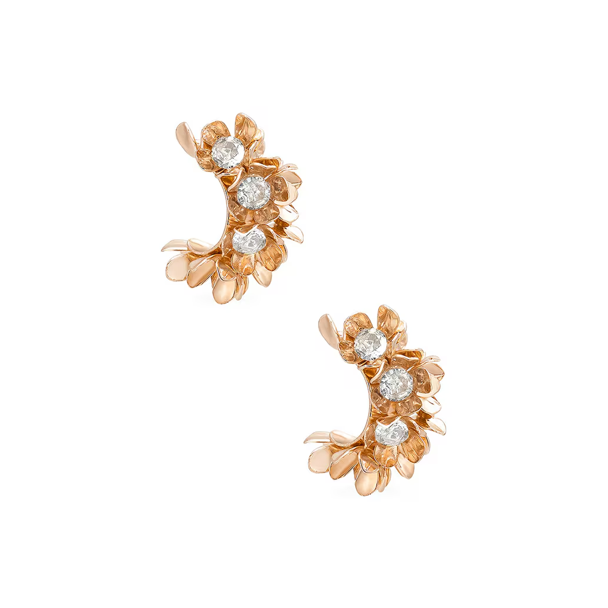 Shashi Tina Flower Ear Cuff Gold – elegant floral gold ear cuff at Paris Gallery Qatar