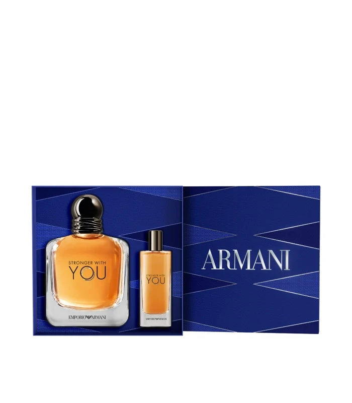 Emporio Armani Stronger With You EDT Gift Set 100ml + 15ml for men Shop the Latest Online at Paris Gallery Qatar
