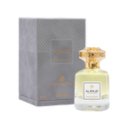 Touch of Oud Salwan 80ml perfume bottle standing next to its debossed grey presentation box, ready for purchase on the Paris Gallery Qatar store.
