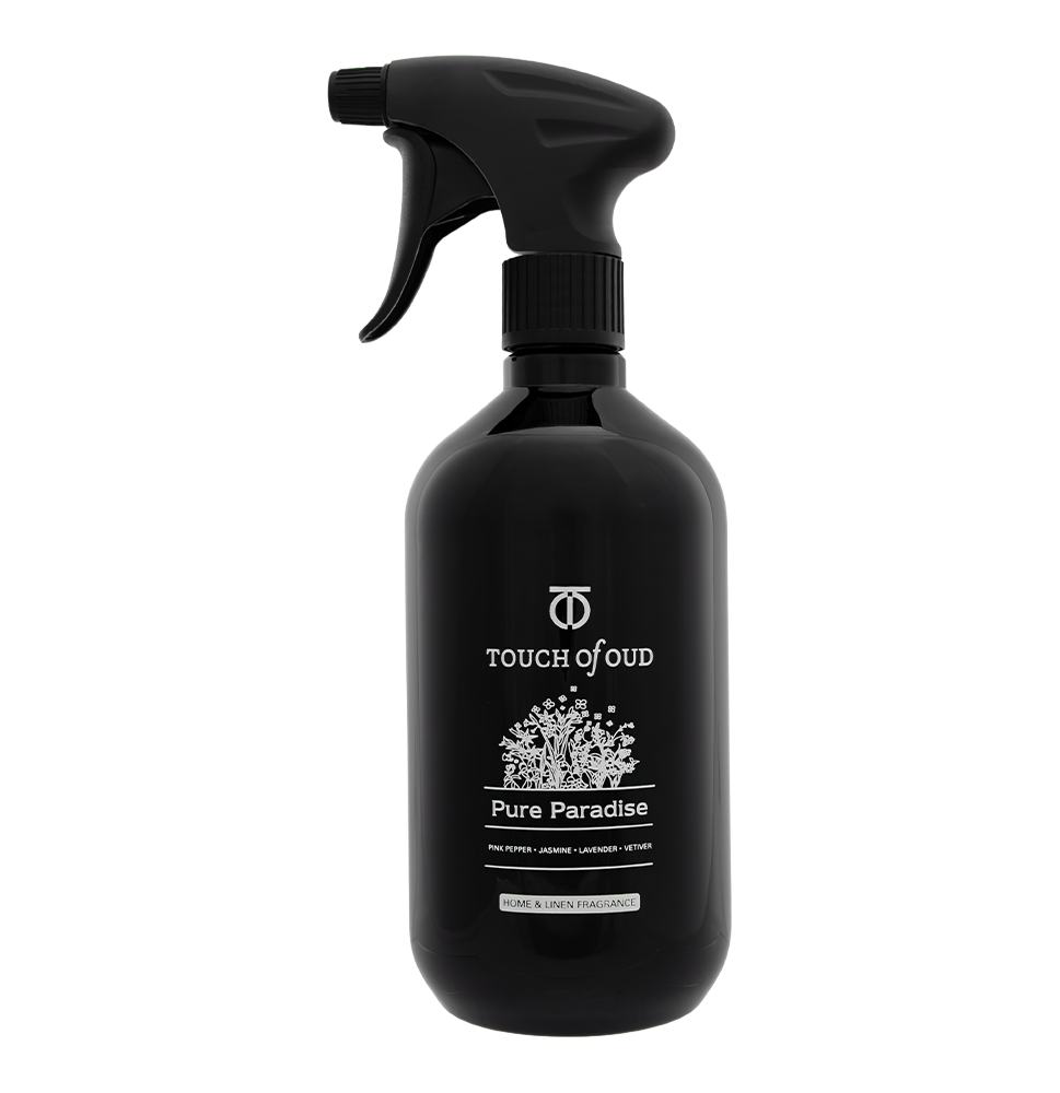 Touch Of Oud Pure Paradise Home and Linen Fragrance 750ml luxury air freshener Shop Now Online at Paris Gallery Qatar