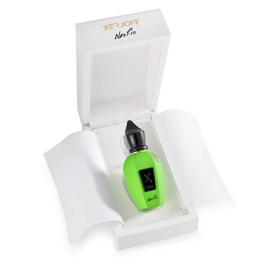Xerjoff NeoRio Fluo Green Eau de Parfum 50ml neon green bottle Paris Gallery Qatar Available for Online Purchase