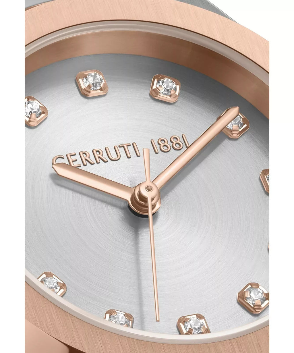 Cerruti 1881 Lucardo Women's Silver Dial Silver–Rose Gold Stainless Steel Watch CIWLG0086406