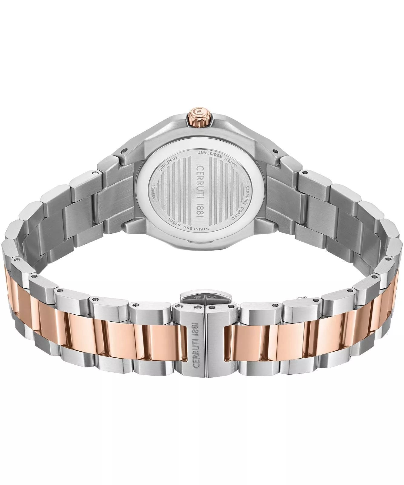 Cerruti 1881 Lucardo Women's Silver Dial Silver–Rose Gold Stainless Steel Watch CIWLG0086406
