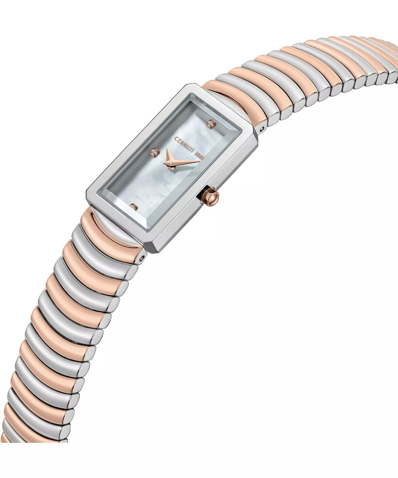 Cerruti 1881 Vallucciole Women's White MOP Dial Two-Tone Silver–Rose Gold Watch