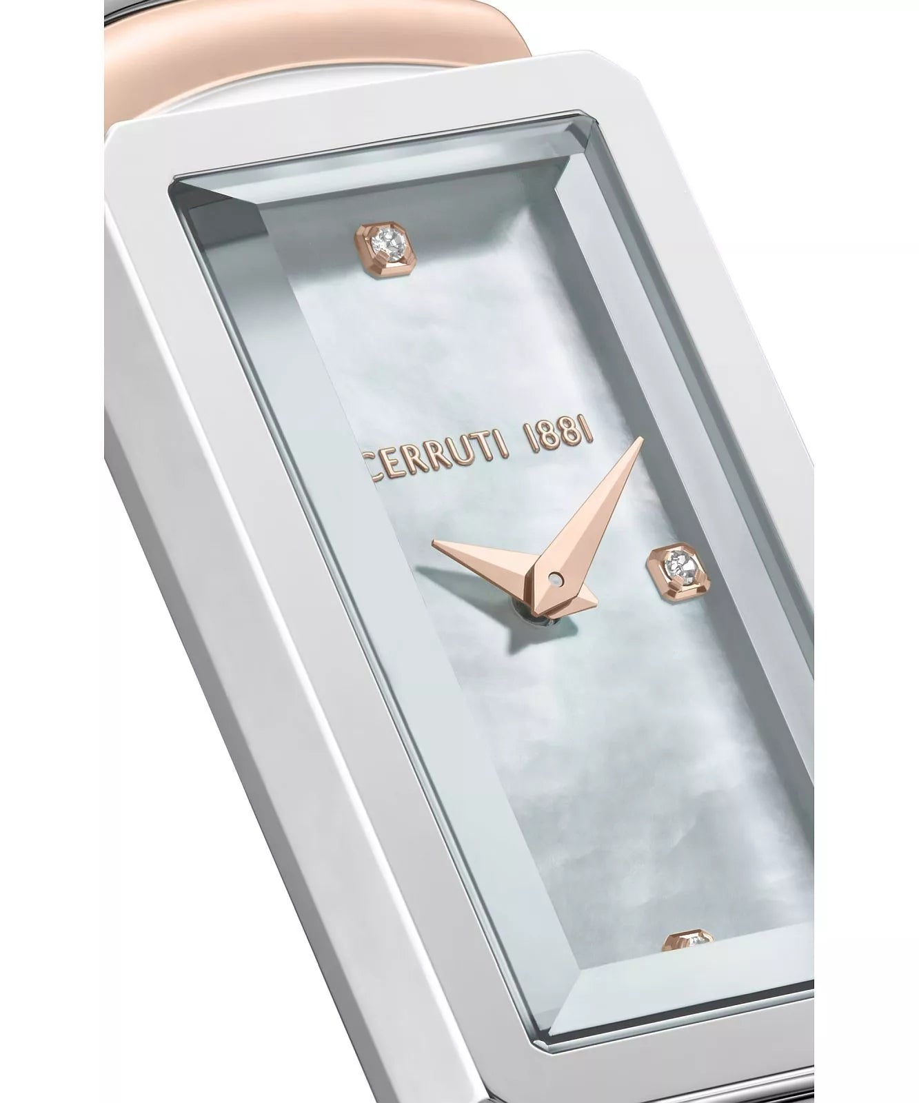 Cerruti 1881 Vallucciole Women's White MOP Dial Two-Tone Silver–Rose Gold Watch