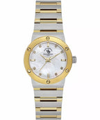 Santa Barbara Polo & Racquet Club Unique Ladies White MOP Dial Silver-Gold Watch